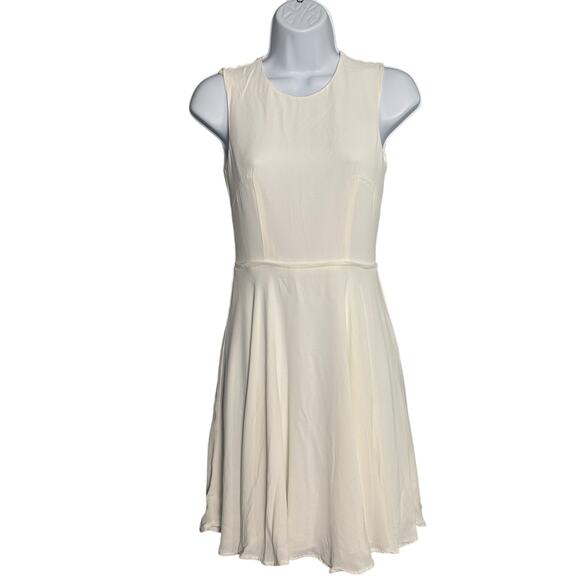 French Connection Classic White Sleeveless Fit
& Flare Dress Size 0 - Picture 2 of 8